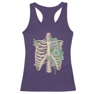 Succulent Body Skeleton Racerback Tank Top Creepy Plant Lover Gift TS12 Purple Print Your Wear