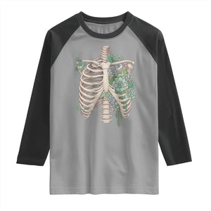 Succulent Body Skeleton Raglan Shirt Creepy Plant Lover Gift TS12 Sport Gray Black Print Your Wear