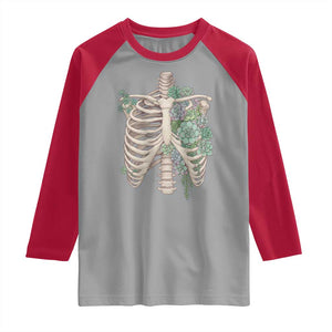 Succulent Body Skeleton Raglan Shirt Creepy Plant Lover Gift TS12 Sport Gray Red Print Your Wear