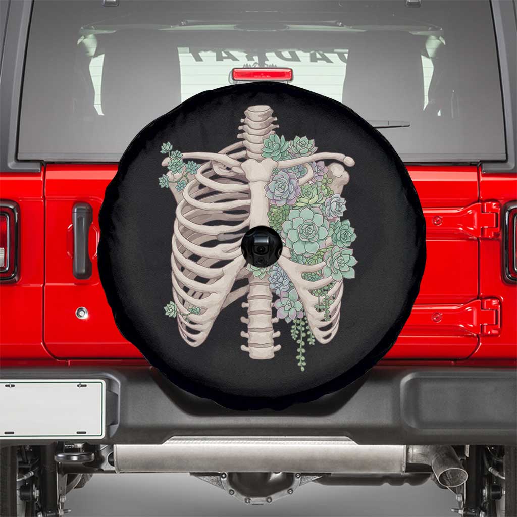 Succulent Body Skeleton Spare Tire Cover Creepy Plant Lover Gift TS12 Black Print Your Wear