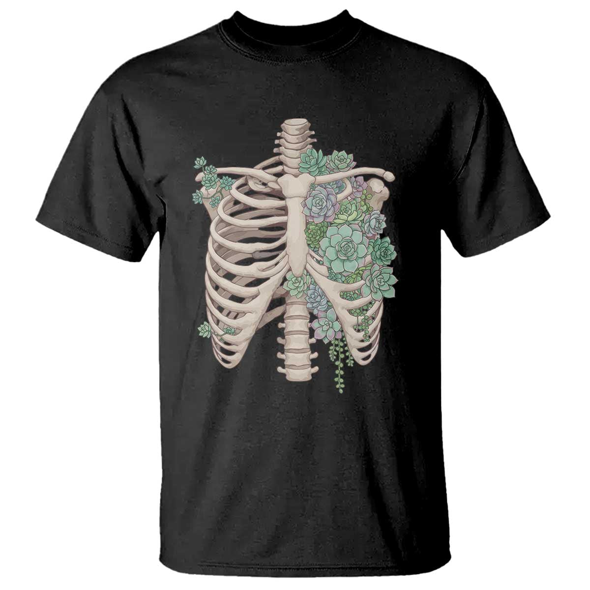 Succulent Body Skeleton T Shirt Creepy Plant Lover Gift TS12 Black Print Your Wear