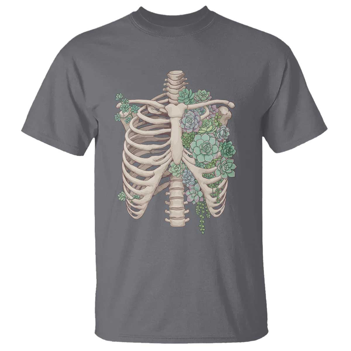 Succulent Body Skeleton T Shirt Creepy Plant Lover Gift TS12 Charcoal Print Your Wear
