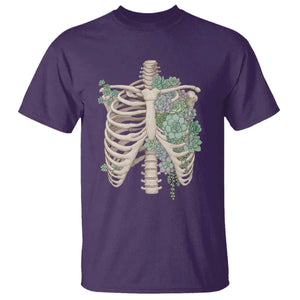 Succulent Body Skeleton T Shirt Creepy Plant Lover Gift TS12 Purple Print Your Wear