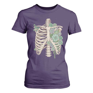 Succulent Body Skeleton T Shirt For Women Creepy Plant Lover Gift TS12 Purple Print Your Wear