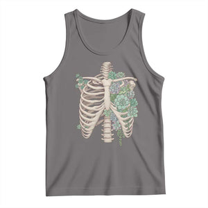 Succulent Body Skeleton Tank Top Creepy Plant Lover Gift TS12 Deep Heather Print Your Wear