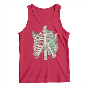 Succulent Body Skeleton Tank Top Creepy Plant Lover Gift TS12 Red Print Your Wear