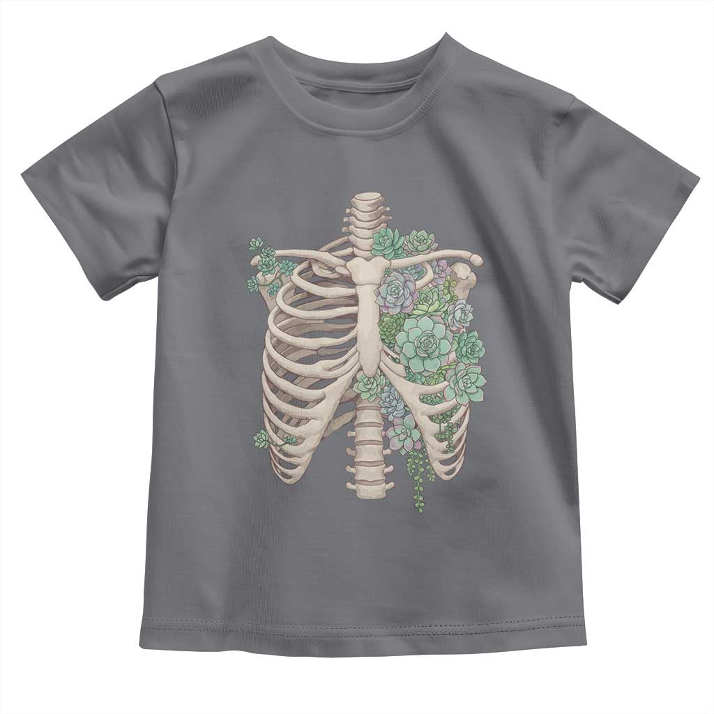 Succulent Body Skeleton Toddler T Shirt Creepy Plant Lover Gift TS12 Charcoal Print Your Wear