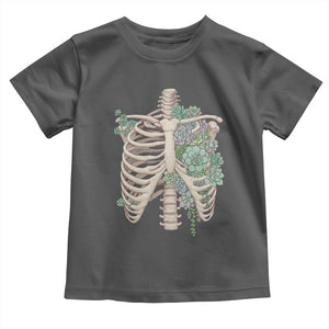 Succulent Body Skeleton Toddler T Shirt Creepy Plant Lover Gift TS12 Dark Heather Print Your Wear