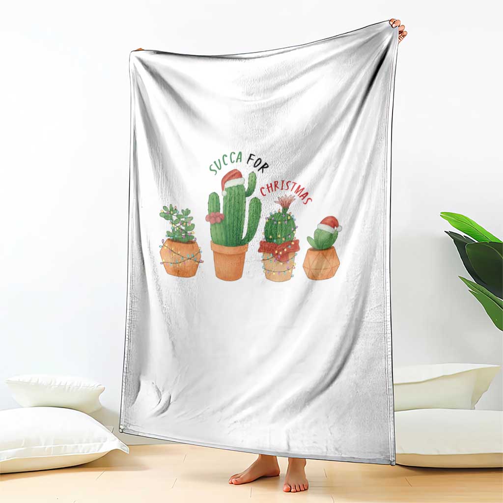 Funny Succulent Plant Lover Gift Throw Blanket Succa For Christmas TS12 Print Your Wear
