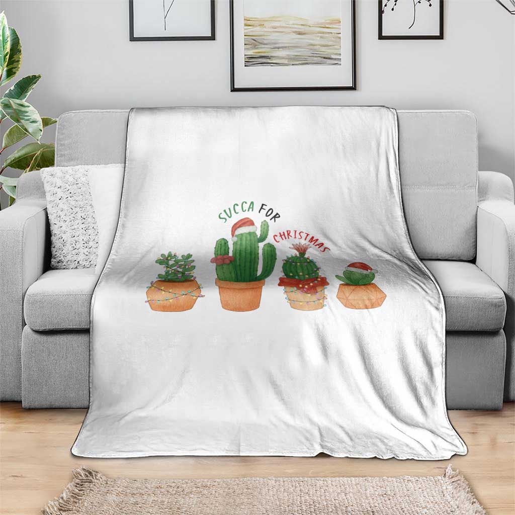 Funny Succulent Plant Lover Gift Throw Blanket Succa For Christmas TS12 Print Your Wear