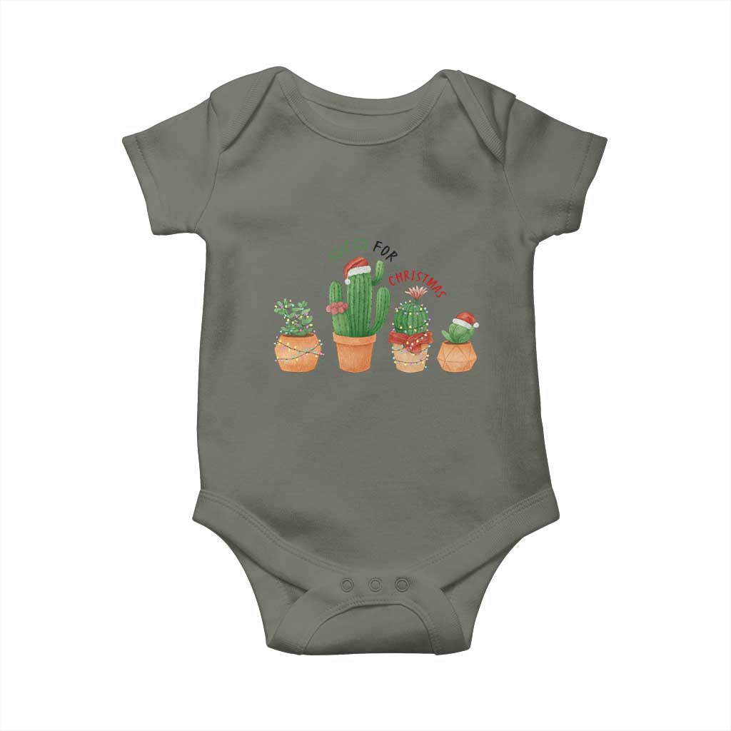 Funny Succulent Plant Lover Gift Baby Onesie Succa For Christmas TS12 Military Green Print Your Wear