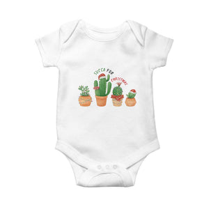 Funny Succulent Plant Lover Gift Baby Onesie Succa For Christmas TS12 White Print Your Wear