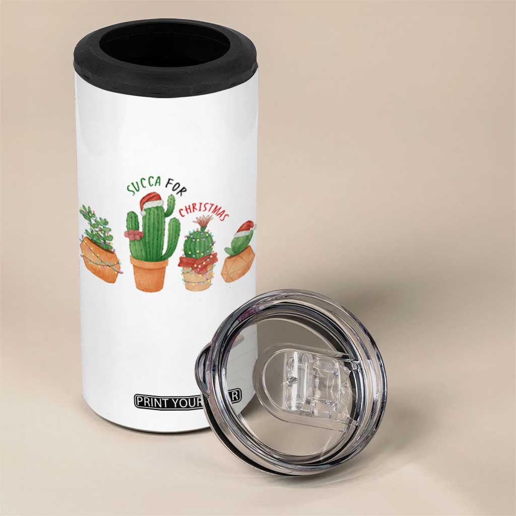 Funny Succulent Plant Lover Gift 4 in 1 Can Cooler Tumbler Succa For Christmas TS12 Print Your Wear