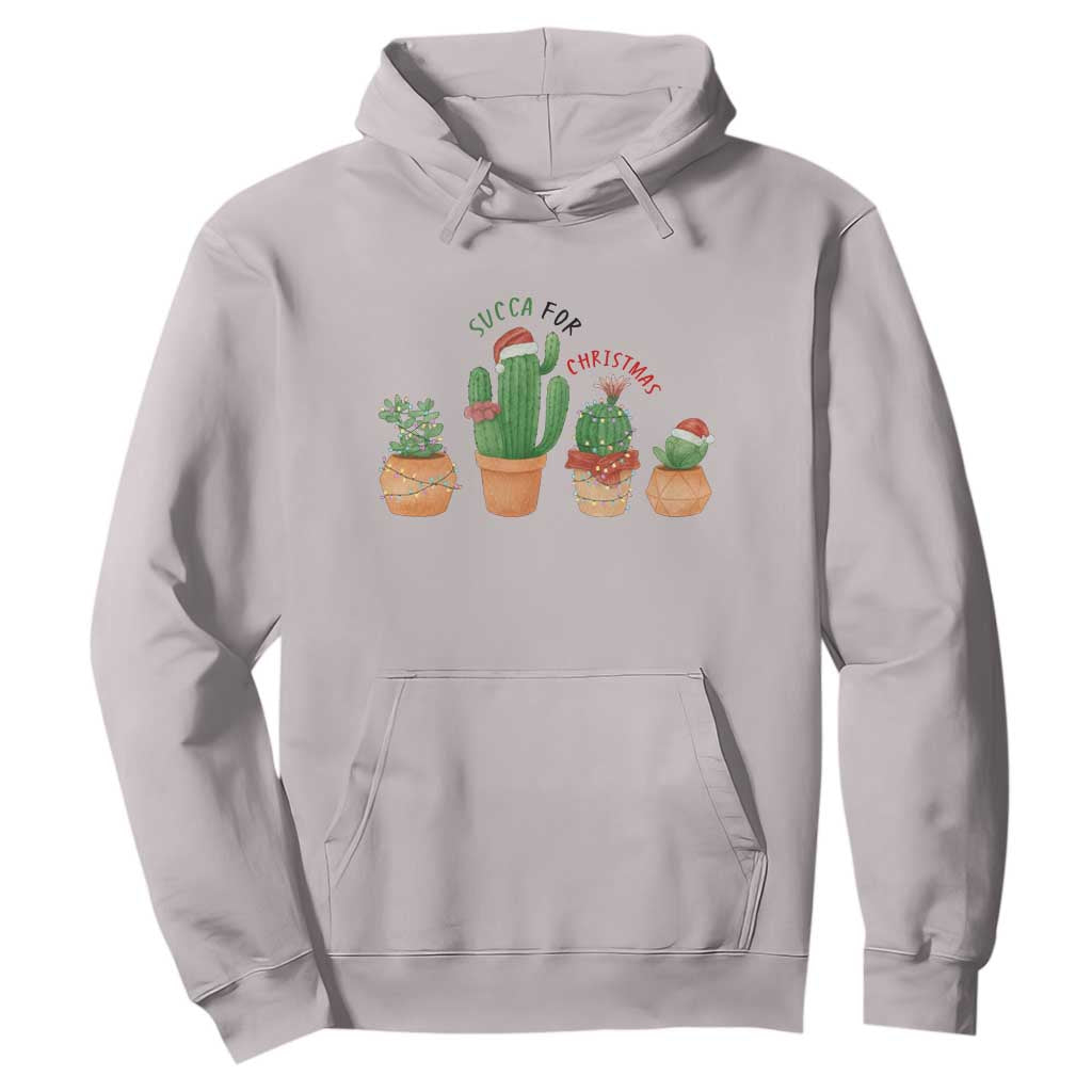 Funny Succulent Plant Lover Gift Hoodie Succa For Christmas TS12 Ice Gray Print Your Wear