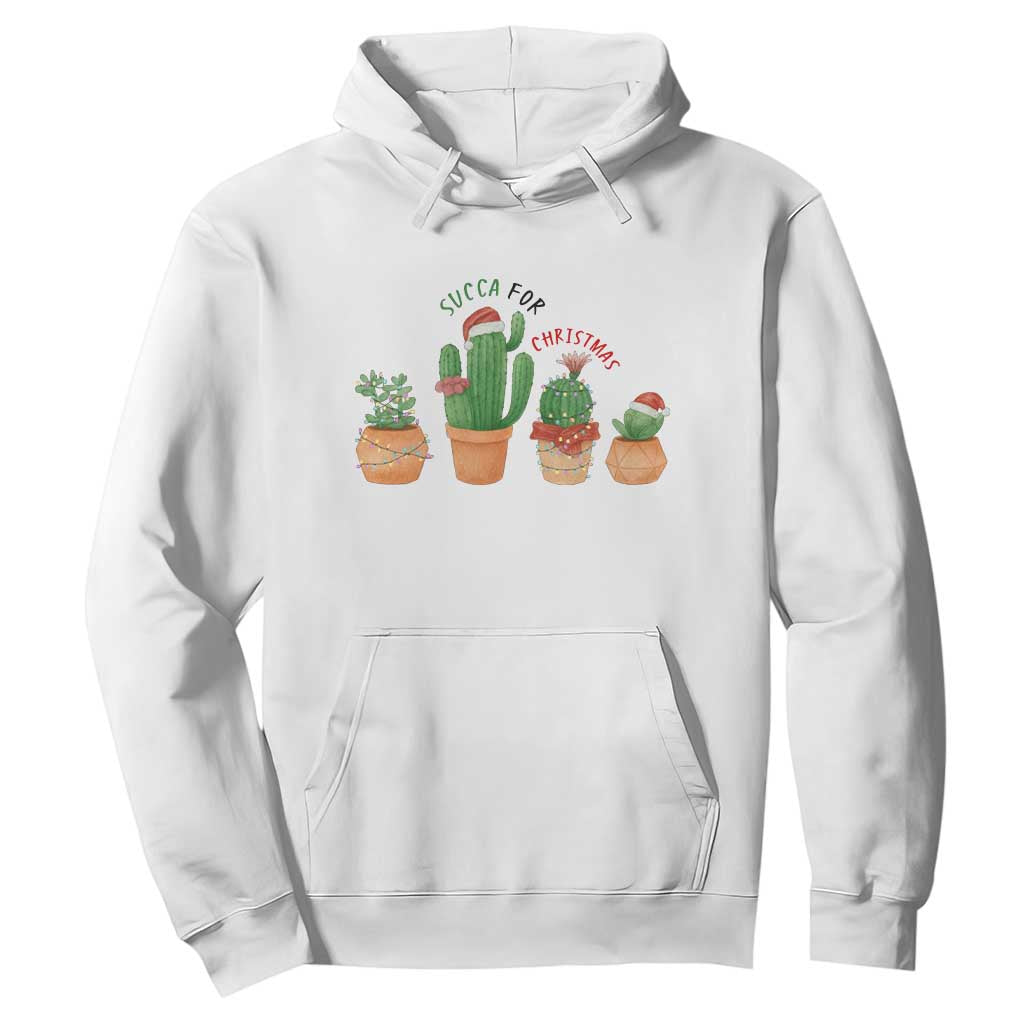Funny Succulent Plant Lover Gift Hoodie Succa For Christmas TS12 White Print Your Wear