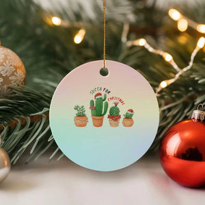 Funny Succulent Plant Lover Gift Ceramic Ornament Succa For Xmas TS12 1pc Pastel Print Your Wear