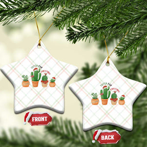 Funny Succulent Plant Lover Gift Ceramic Ornament Succa For Xmas TS12 Print Your Wear