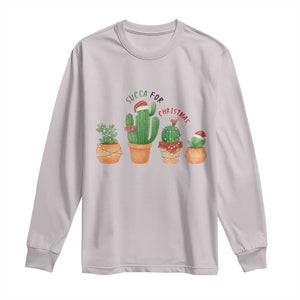 Funny Succulent Plant Lover Gift Long Sleeve Shirt Succa For Christmas TS12 Ice Gray Print Your Wear
