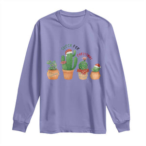 Funny Succulent Plant Lover Gift Long Sleeve Shirt Succa For Christmas TS12 Violet Print Your Wear