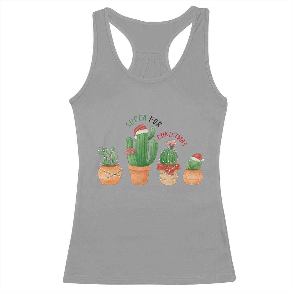 Funny Succulent Plant Lover Gift Racerback Tank Top Succa For Christmas TS12 Sport Gray Print Your Wear