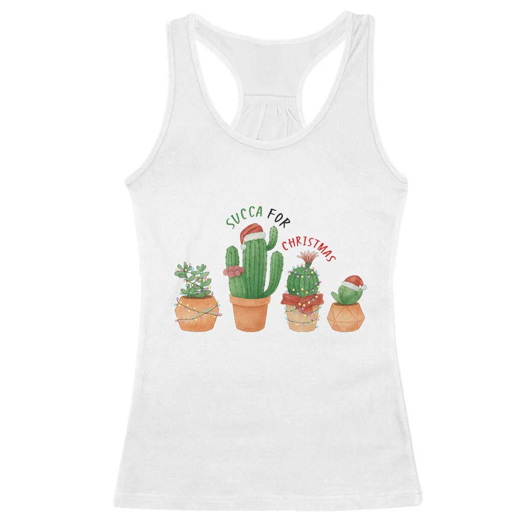 Funny Succulent Plant Lover Gift Racerback Tank Top Succa For Christmas TS12 White Print Your Wear