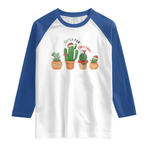 Funny Succulent Plant Lover Gift Raglan Shirt Succa For Christmas TS12 White Royal Print Your Wear