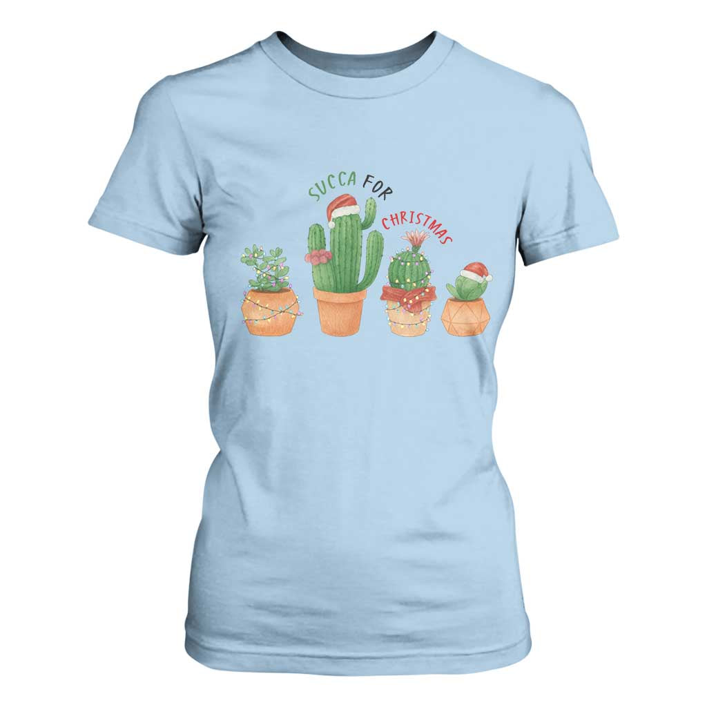 Funny Succulent Plant Lover Gift T Shirt For Women Succa For Christmas TS12 Light Blue Print Your Wear