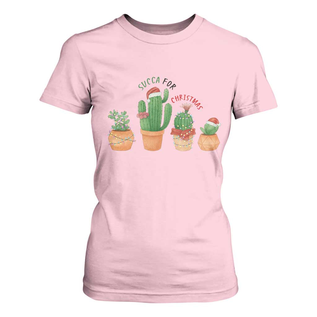 Funny Succulent Plant Lover Gift T Shirt For Women Succa For Christmas TS12 Light Pink Print Your Wear