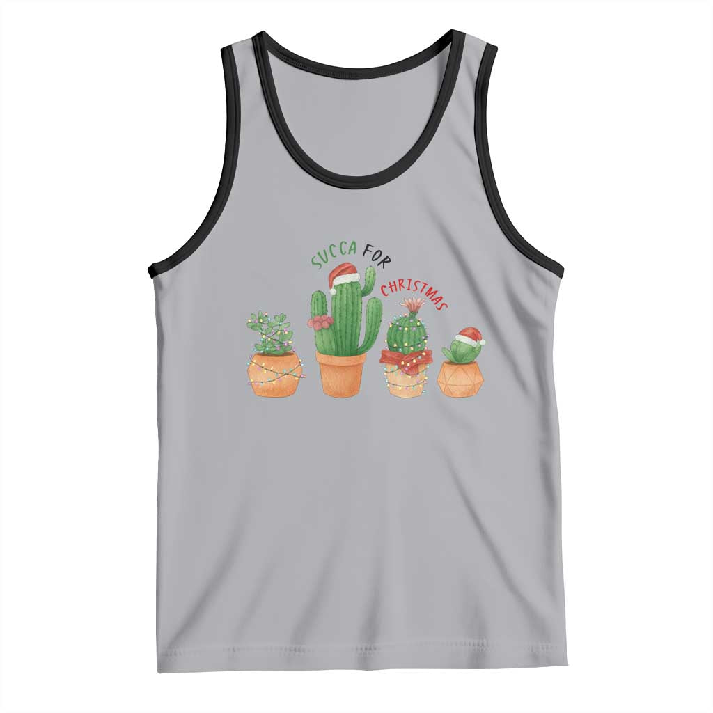 Funny Succulent Plant Lover Gift Tank Top Succa For Christmas TS12 Athletic Heather Black Print Your Wear
