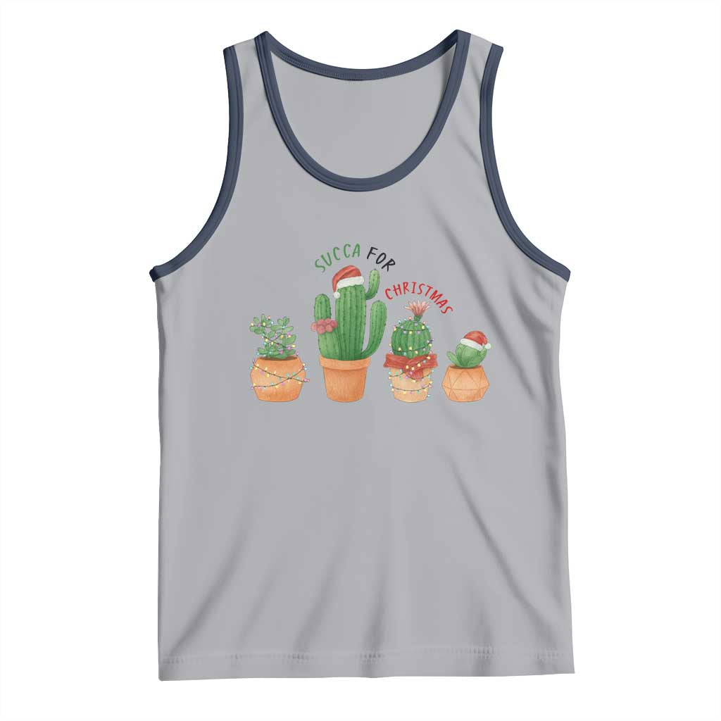 Funny Succulent Plant Lover Gift Tank Top Succa For Christmas TS12 Athletic Heather Navy Print Your Wear