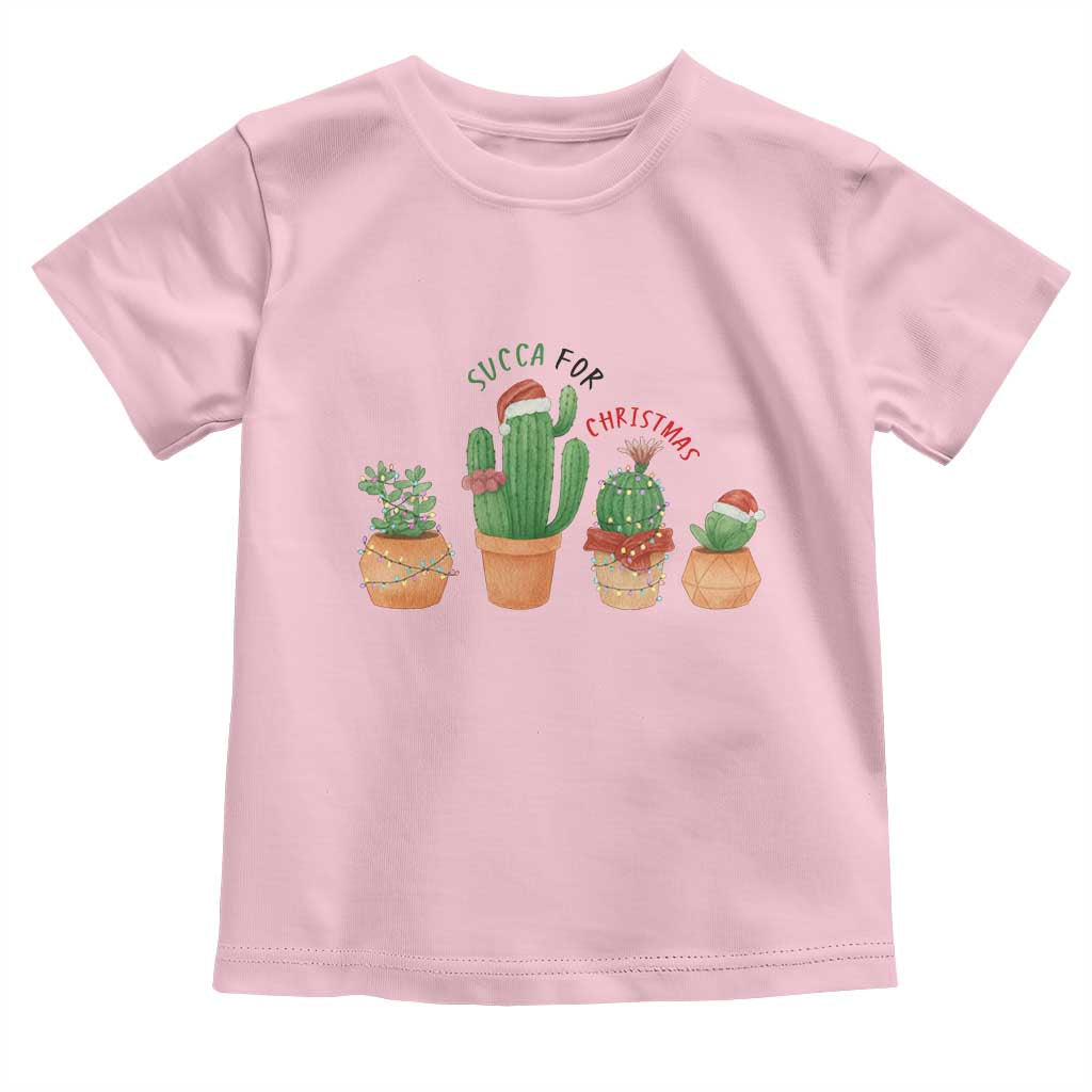 Funny Succulent Plant Lover Gift Toddler T Shirt Succa For Christmas TS12 Light Pink Print Your Wear