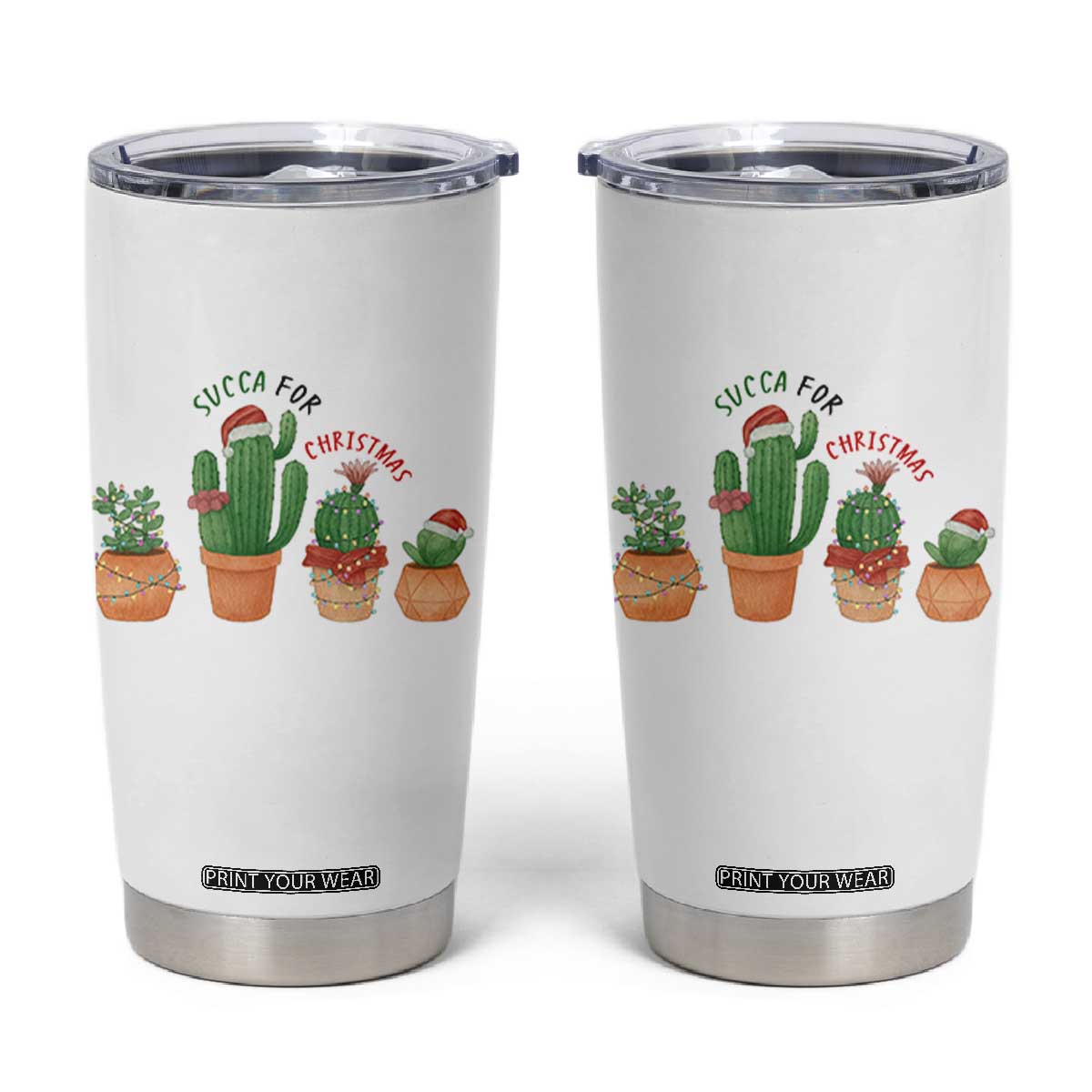 Funny Succulent Plant Lover Gift Tumbler Cup Succa For Christmas TS12 White Print Your Wear