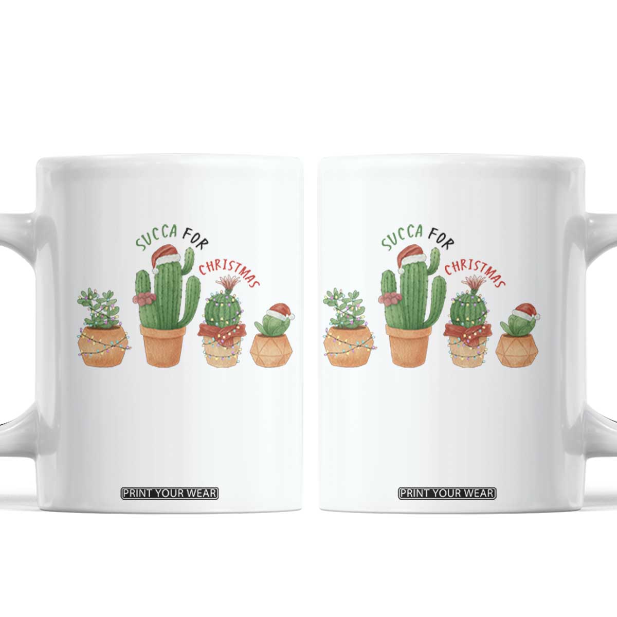 Funny Succulent Plant Lover Gift Coffee Mug Succa For Christmas TS12 White Print Your Wear