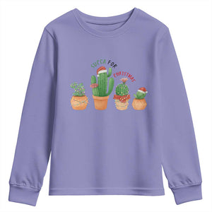 Funny Succulent Plant Lover Gift Youth Sweatshirt Succa For Christmas TS12 Violet Print Your Wear