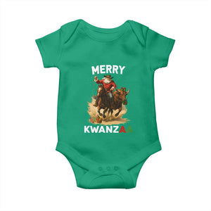 Funny Black Santa Cowboy Baby Onesie Merry Kwanzaa Cultural Pride Gift TS12 Irish Green Print Your Wear