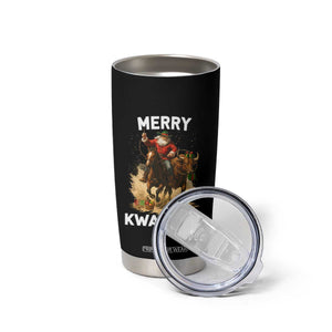 Funny Black Santa Cowboy Tumbler Cup Merry Kwanzaa Cultural Pride Gift TS12 Print Your Wear