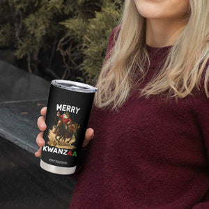 Funny Black Santa Cowboy Tumbler Cup Merry Kwanzaa Cultural Pride Gift TS12 Print Your Wear