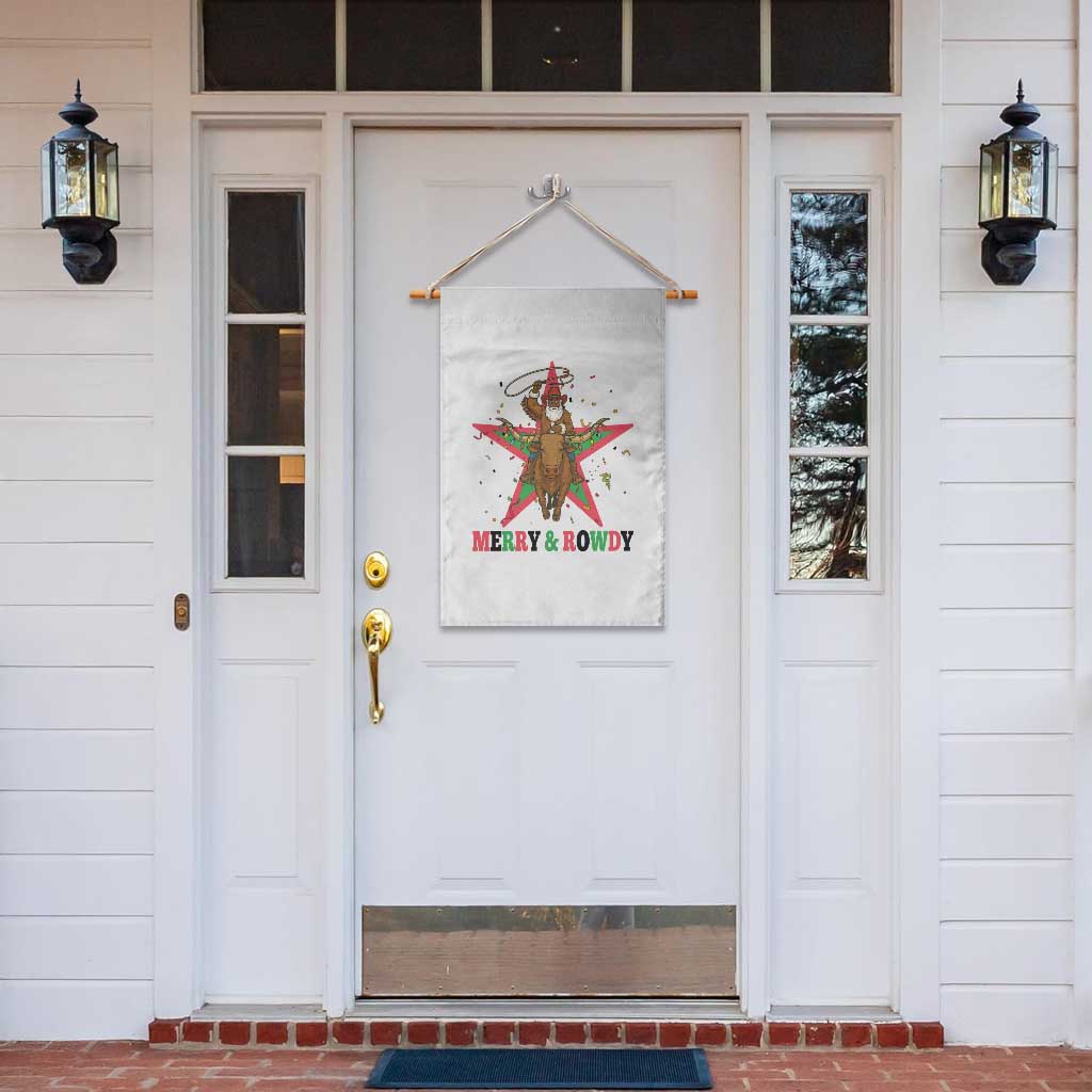 Merry And Rowdy Kwanzaa Santa Cowboy Christmas Gift Garden Flag TS12 Print Your Wear