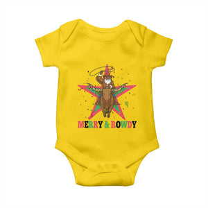 Merry And Rowdy Kwanzaa Santa Cowboy Christmas Gift Baby Onesie TS12 Daisy Print Your Wear
