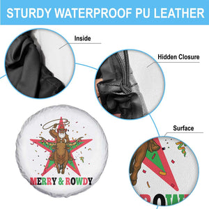 Merry And Rowdy Kwanzaa Santa Cowboy Christmas Gift Spare Tire Cover TS12 Print Your Wear