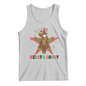 Merry And Rowdy Kwanzaa Santa Cowboy Christmas Gift Tank Top TS12 Ash Print Your Wear
