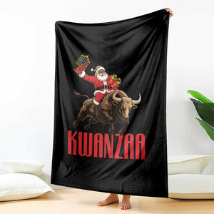 Happy Kwanzaa Throw Blanket Rodeo Black Santa African American Holiday Gift TS12 Print Your Wear