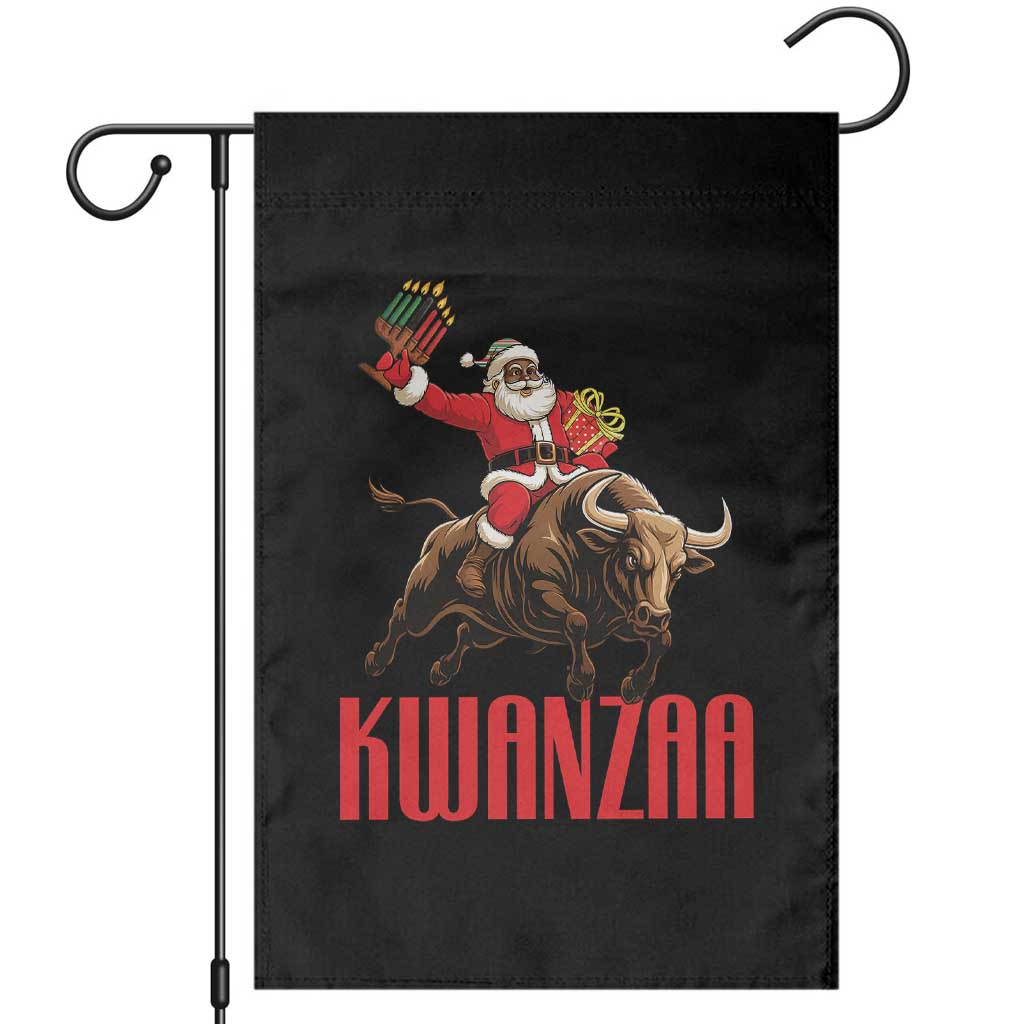 Happy Kwanzaa Garden Flag Rodeo Black Santa African American Holiday Gift TS12 Black Print Your Wear