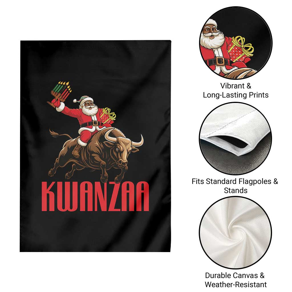 Happy Kwanzaa Garden Flag Rodeo Black Santa African American Holiday Gift TS12 Print Your Wear
