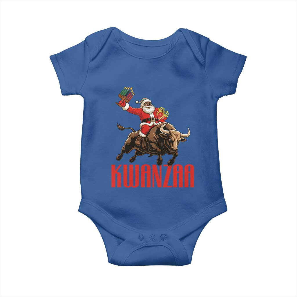 Happy Kwanzaa Baby Onesie Rodeo Black Santa African American Holiday Gift TS12 Royal Blue Print Your Wear
