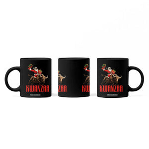 Happy Kwanzaa Coffee Mug Rodeo Black Santa African American Holiday Gift TS12 Print Your Wear