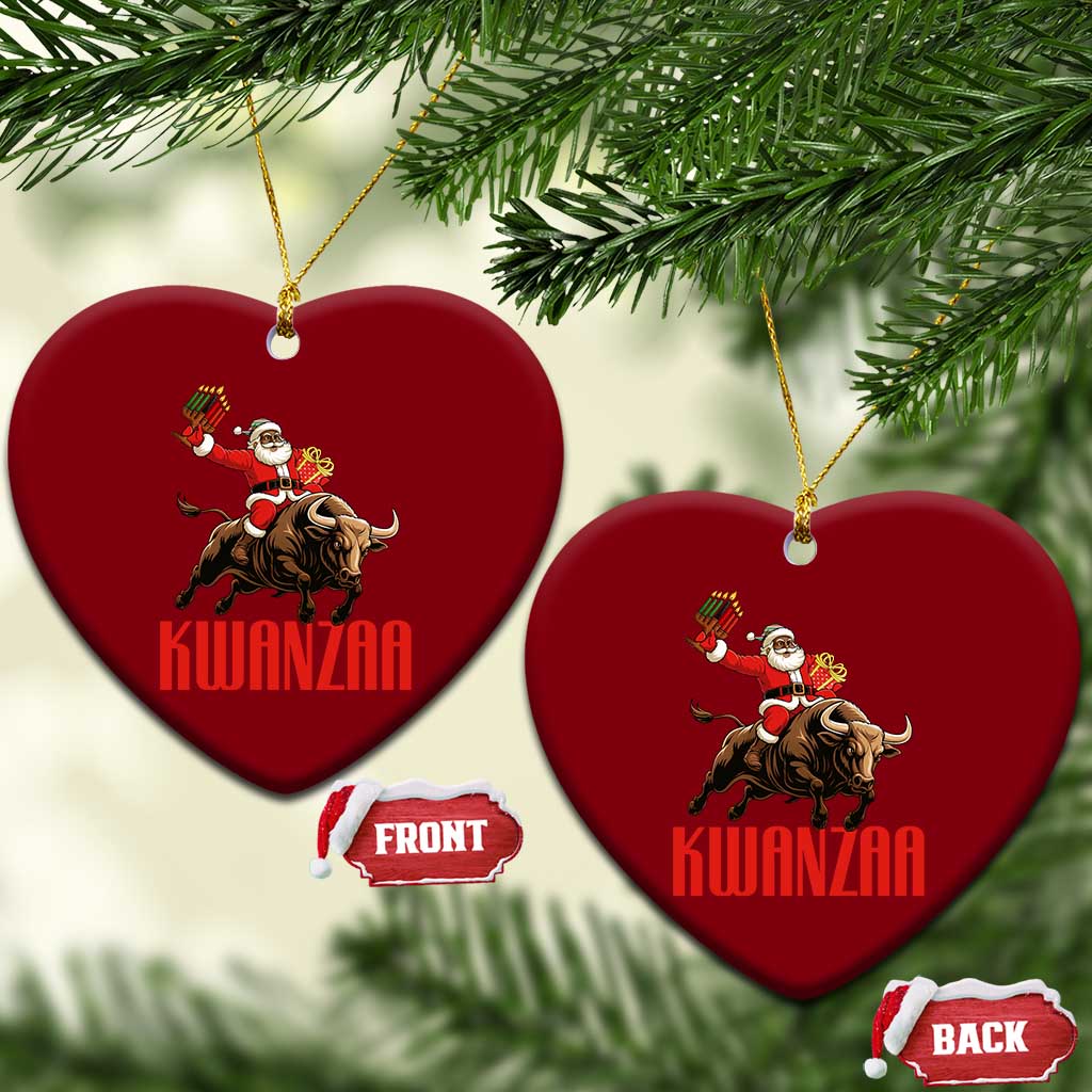 Happy Kwanzaa Ceramic Ornament Rodeo Black Santa African American Holiday Gift TS12 Print Your Wear