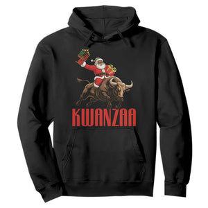 Happy Kwanzaa Hoodie Rodeo Black Santa African American Holiday Gift TS12 Black Print Your Wear