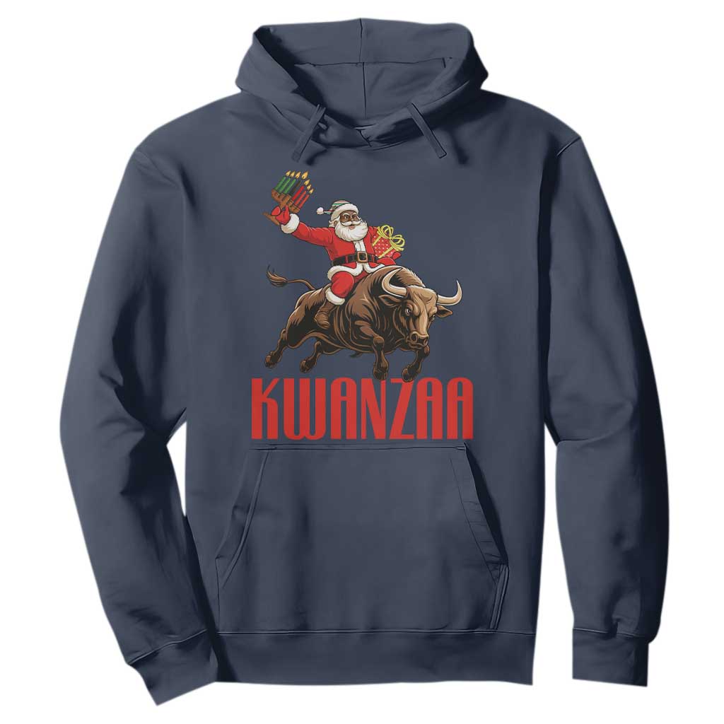 Happy Kwanzaa Hoodie Rodeo Black Santa African American Holiday Gift TS12 Navy Print Your Wear