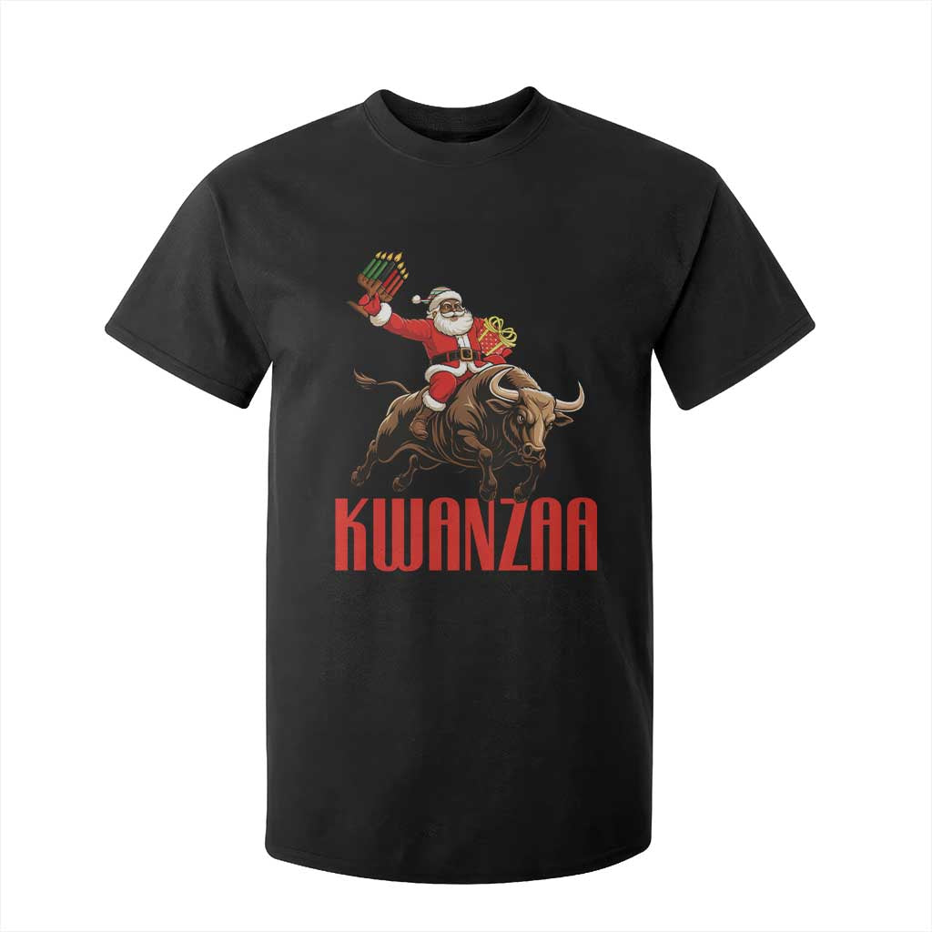Happy Kwanzaa T Shirt For Kid Rodeo Black Santa African American Holiday Gift TS12 Black Print Your Wear